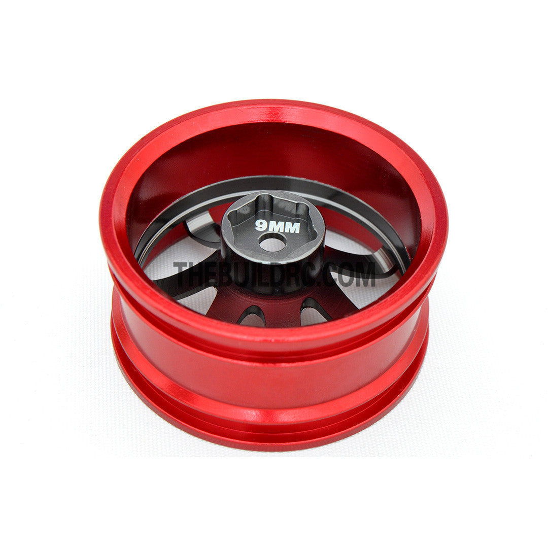 1/10 RC Car 7 Spoke 9mm Offset  26mm Alloy CNC Sports Wheel Rim (4pcs)