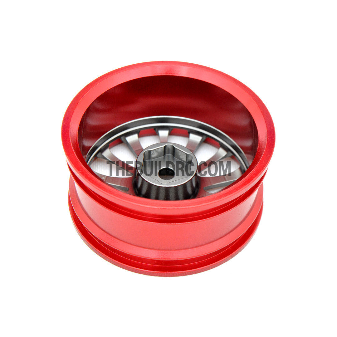 1/10 RC Car 14 Spoke 0mm Offset  26mm Alloy CNC Sports Wheel Rim (4pcs)