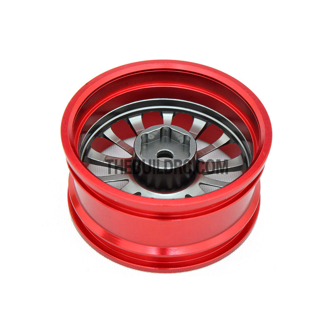 1/10 RC Car 14 Spoke 6mm Offset  26mm Alloy CNC Sports Wheel Rim (4pcs)