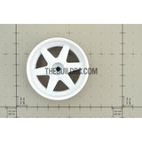 1/10 RC Car 26mm 6 Spoke 3mm Offset DRIFT Sporty Wheel 4pcs - White