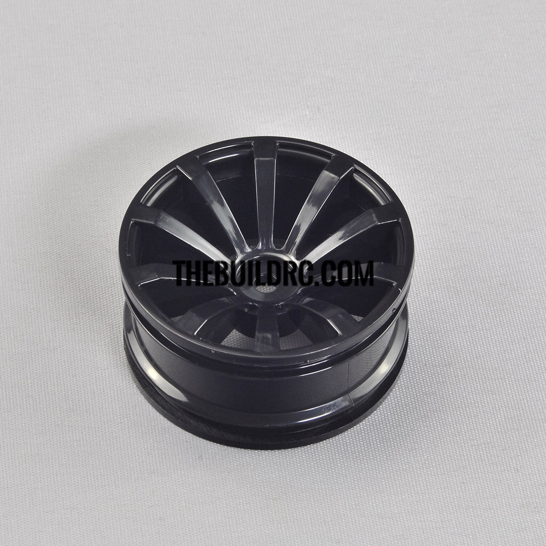 1/10 RC Car 26mm 10 Spoke 6mm Offset DRIFT Sporty Wheel 4pcs - Black