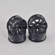 1/10 RC Car 26mm 10 Spoke 6mm Offset DRIFT Sporty Wheel 4pcs - Black