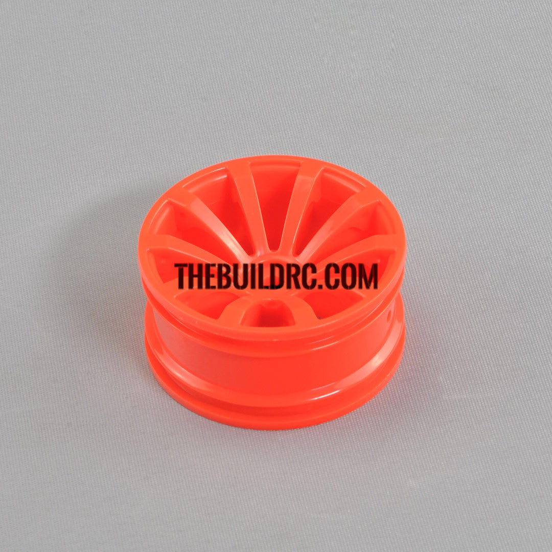 1/10 RC Car 26mm 10 Spoke 3mm Offset DRIFT Sporty Wheel 4pcs - Orange