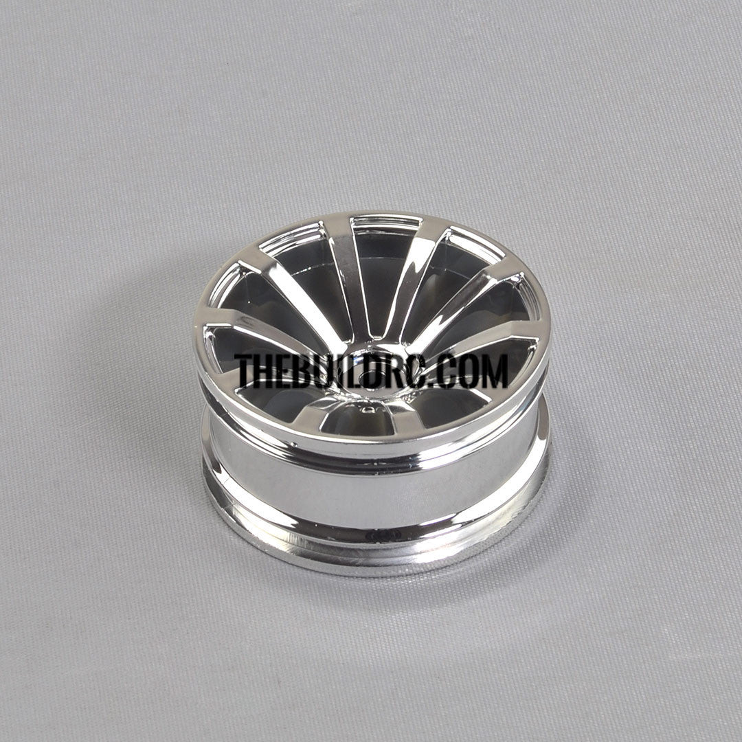 1/10 RC Car 26mm 10 Spoke 6mm Offset DRIFT Sporty Wheel 4pcs - Silver