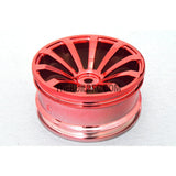 1/10 RC Car 23mm 10 Spoke 3mm Offset DRIFT Sporty Wheel 4pcs - Red