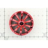 1/10 RC Car 23mm 10 Spoke 3mm Offset DRIFT Sporty Wheel 4pcs - Red