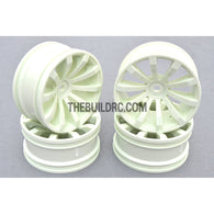 1/10 RC Car 23mm 10 Spoke 3mm Offset DRIFT Sporty Wheel 4pcs - White