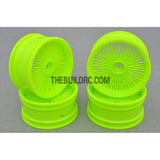 1/10 RC Car 26mm 55 Spoke 0mm Offset DRIFT Sporty Wheel 4pcs - Green