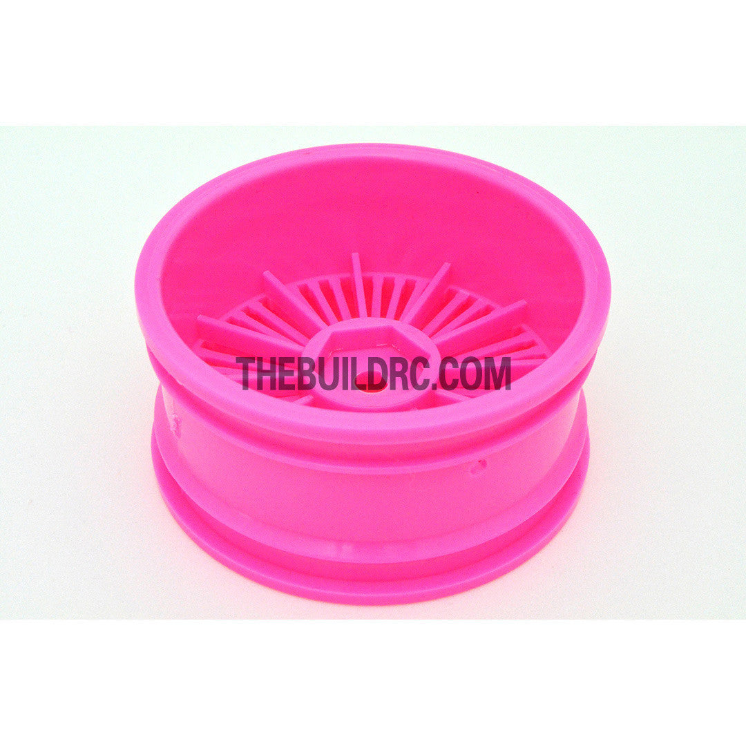1/10 RC Car 26mm 55 Spoke 0mm Offset DRIFT Sporty Wheel 4pcs - Pink