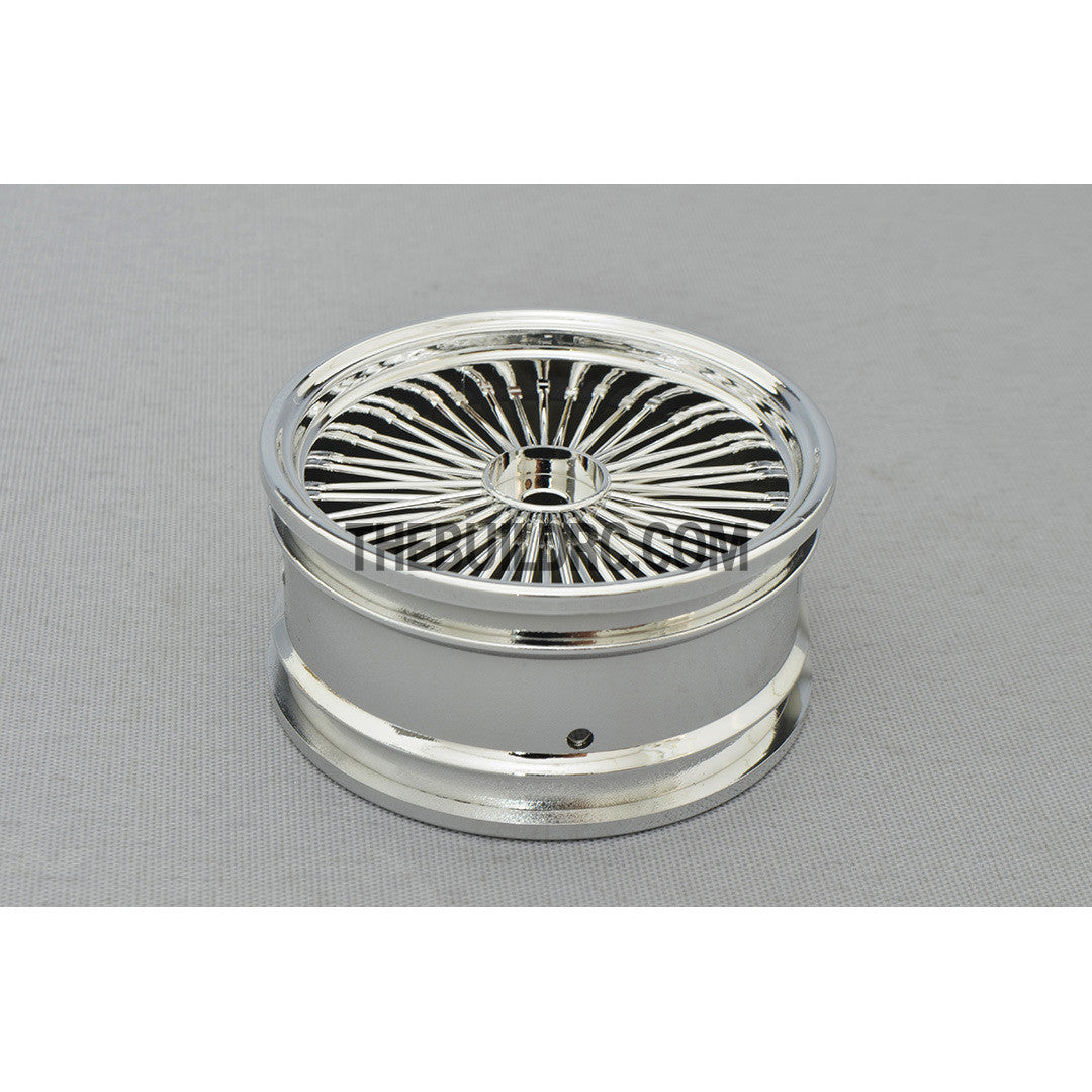 1/10 RC Car 26mm 55 Spoke 0mm Offset DRIFT Sporty Wheel 4pcs - Silver