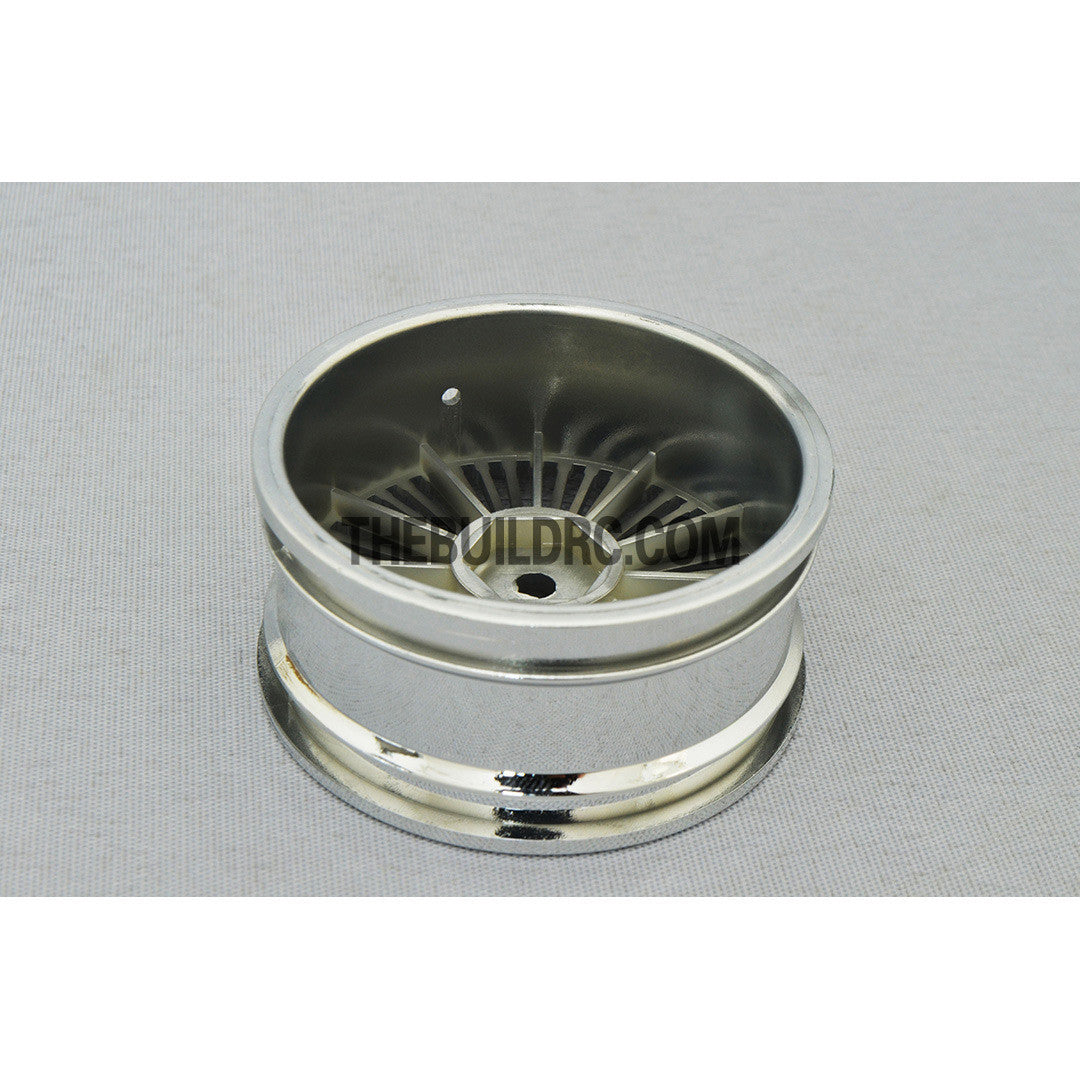 1/10 RC Car 26mm 55 Spoke 0mm Offset DRIFT Sporty Wheel 4pcs - Silver