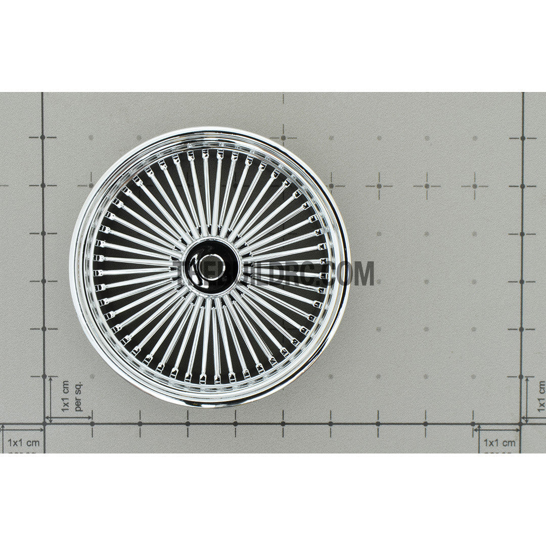 1/10 RC Car 26mm 55 Spoke 0mm Offset DRIFT Sporty Wheel 4pcs - Silver