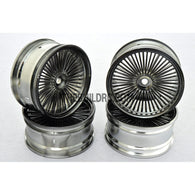 1/10 RC Car 26mm 55 Spoke 0mm Offset DRIFT Sporty Wheel 4pcs - Titanium