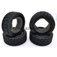 1/10 RC On-Road Touring Car L Pattern Performance Rubber Racing Tyres / Tires (4pcs) - Black