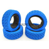 1/10 RC On-Road Touring Car L Pattern Performance Rubber Racing Tyres (4pcs) - Blue
