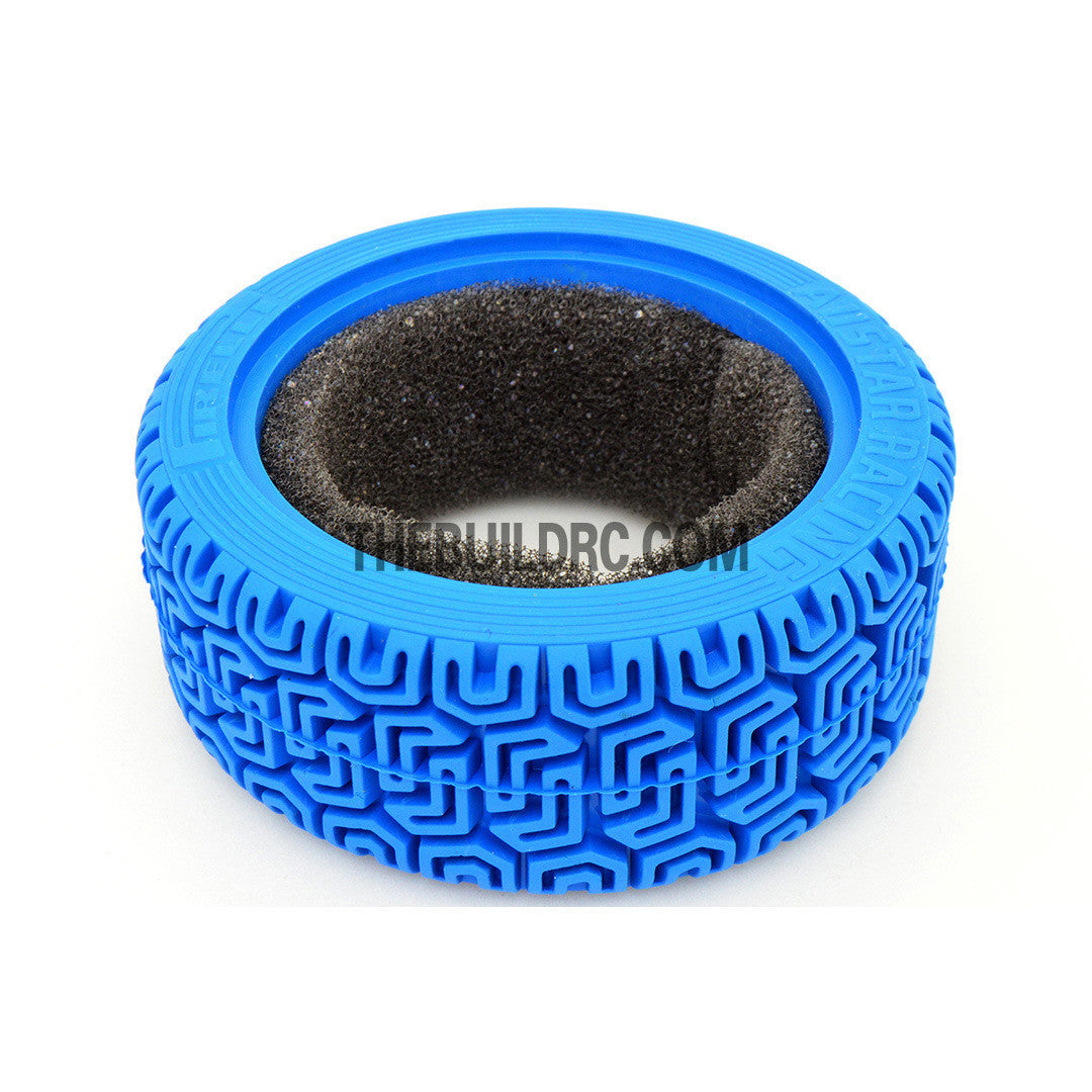 1/10 RC On-Road Touring Car L Pattern Performance Rubber Racing Tyres (4pcs) - Blue