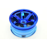 1/10 RC Car 26mm 6 Spoke 3mm Offset DRIFT Metallic Wheel Rim 4pcs - Blue