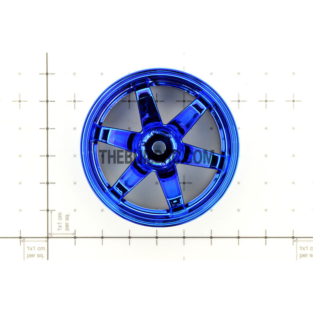 1/10 RC Car 26mm 6 Spoke 3mm Offset DRIFT Metallic Wheel Rim 4pcs - Blue