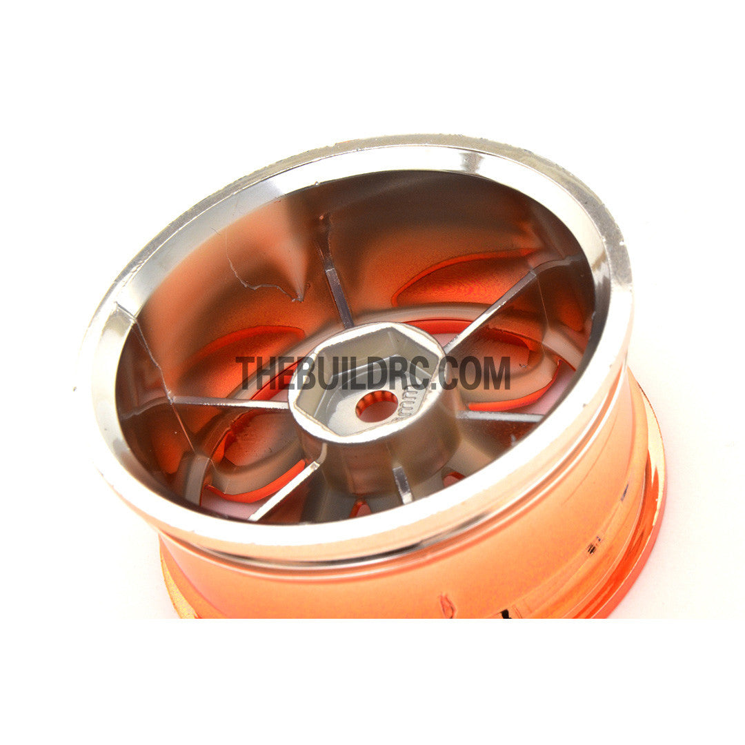 1/10 RC Car 26mm 6 Spoke 3mm Offset DRIFT Metallic Wheel Rim 4pcs - Gold