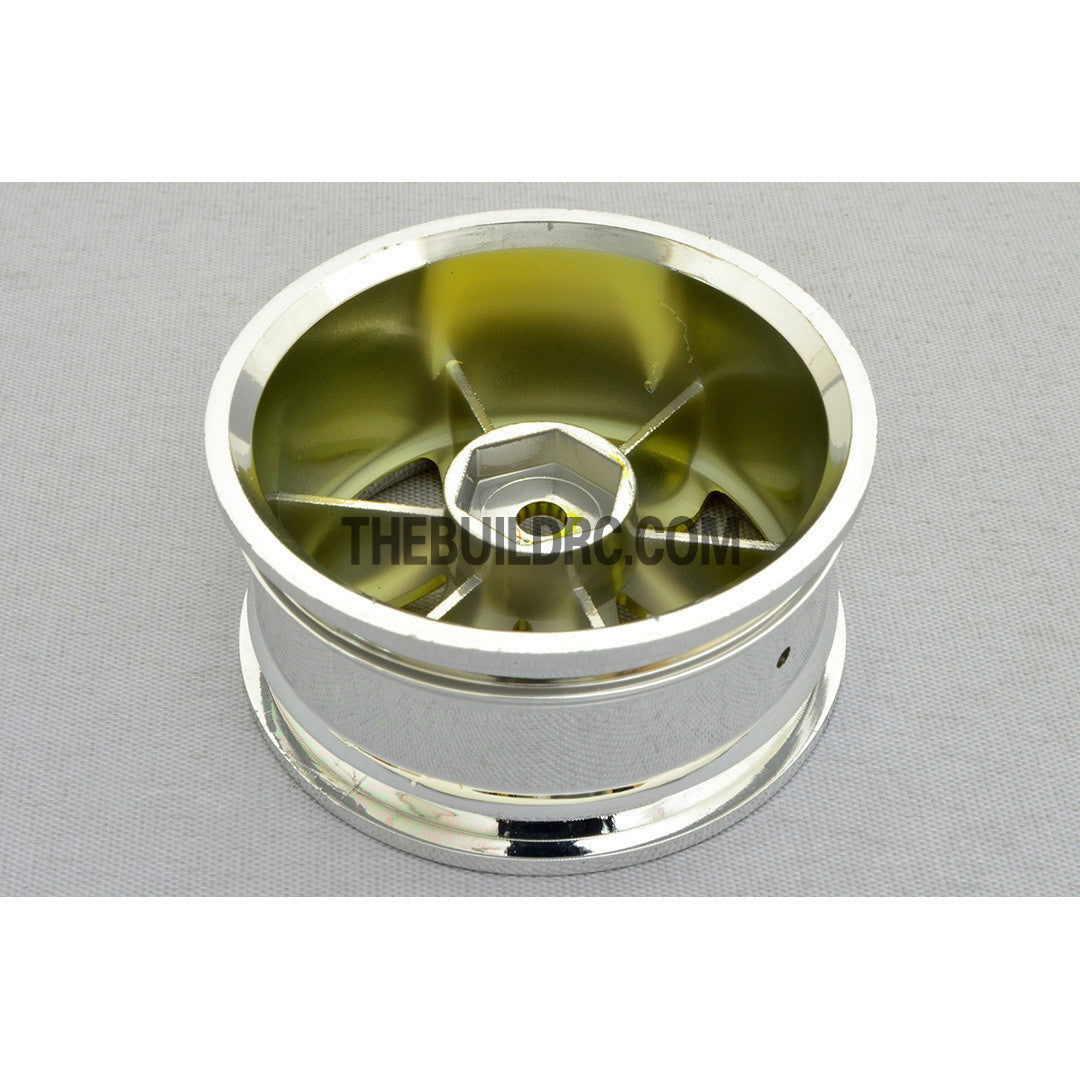 1/10 RC Car 26mm 6 Spoke 3mm Offset DRIFT Metallic Wheel Rim 4pcs - Gold / Silver