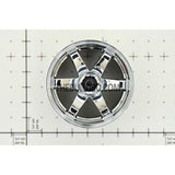 1/10 RC Car 26mm 6 Spoke 6mm Offset DRIFT Metallic Wheel Rim 4pcs - Silver