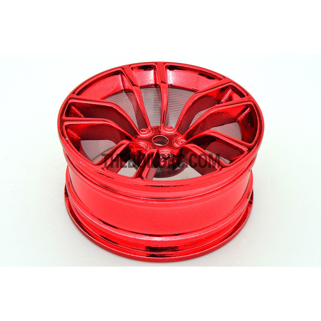 1/10 RC R/c Racing On-Road DRIFT Car 10 Spoke 2mm Offset 26mm Alloy Wheel Rim 4pcs - Red