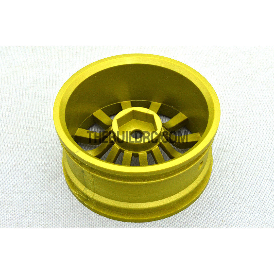 1/10 RC Car 26mm 12 Spoke 6mm Offset DRIFT Sport Wheel Rim 4pcs - Brown