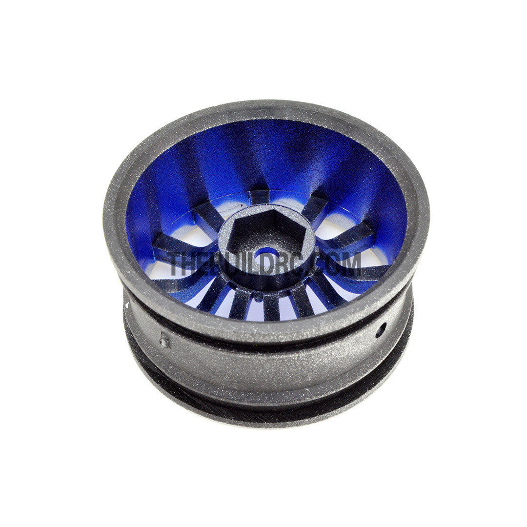 1/10 RC Car 26mm 12 Spoke 6mm Offset DRIFT Sport Wheel Rim 4pcs - Blue