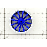 1/10 RC Car 26mm 12 Spoke 6mm Offset DRIFT Sport Wheel Rim 4pcs - Blue