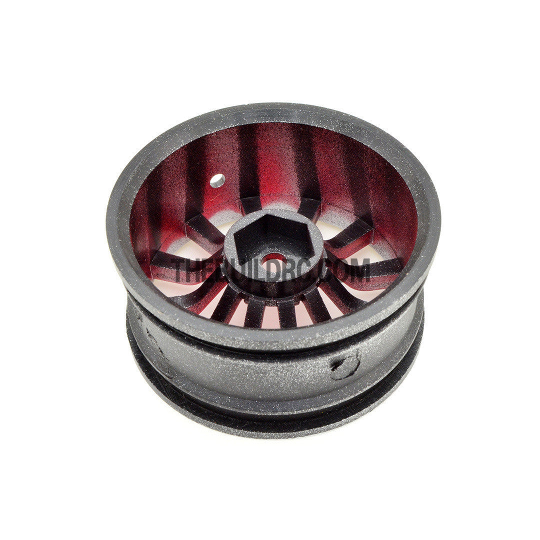 1/10 RC Car 26mm 12 Spoke 6mm Offset DRIFT Sport Wheel Rim 4pcs - Red