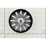 1/10 RC Car 26mm 12 Spoke 6mm Offset DRIFT Sport Wheel Rim 4pcs - Silver
