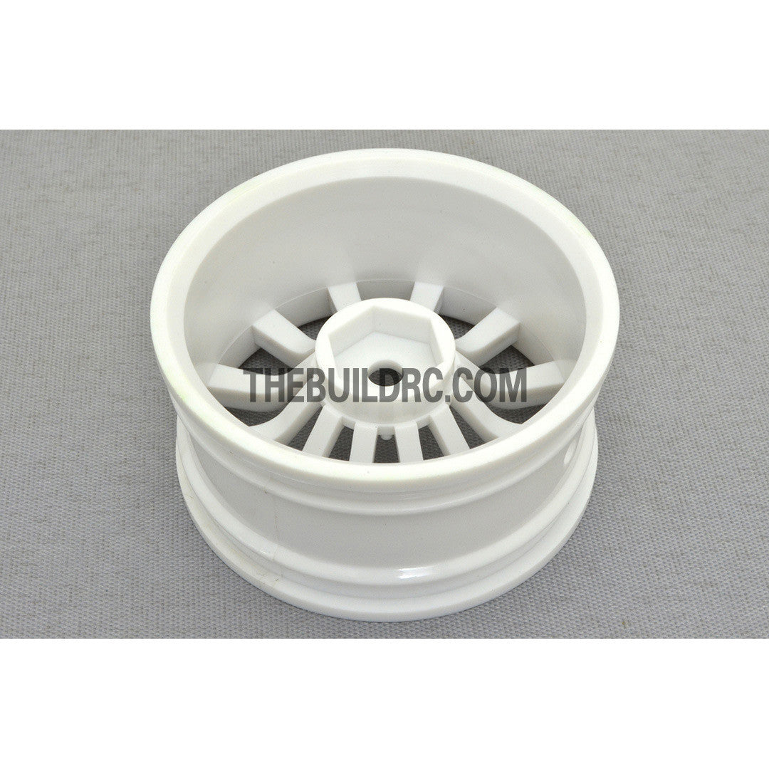 1/10 RC Car 26mm 12 Spoke 6mm Offset DRIFT Sport Wheel Rim 4pcs - White