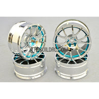 1/10 RC Car 12 Spoke 3mm Offset Drift 26mm Wheel Rim Set - Blue