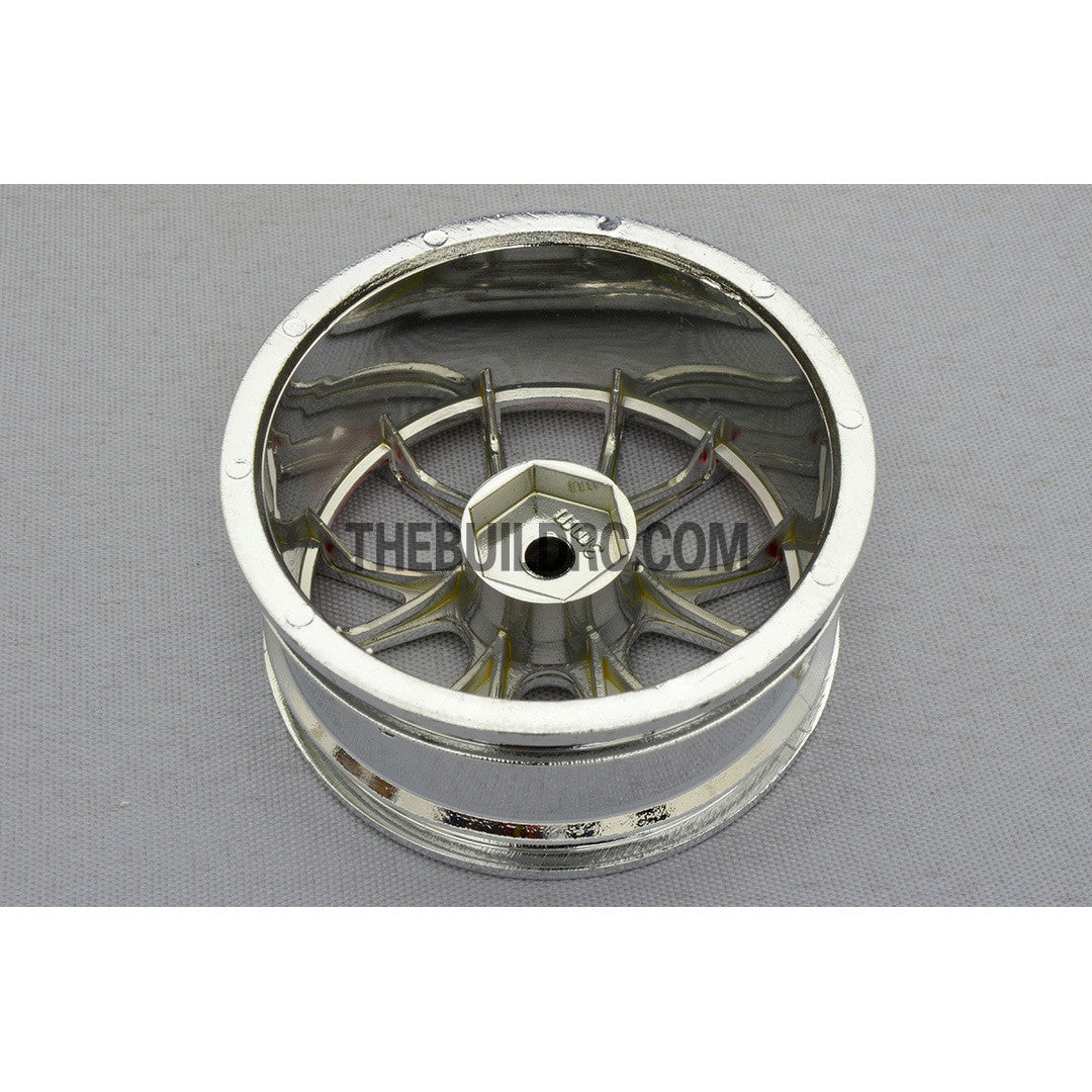 1/10 RC Car 12 Spoke 3mm Offset Drift 26mm Wheel Rim Set - red