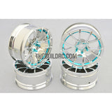 1/10 RC Car 12 Spoke 3mm Offset Drift 26mm Wheel Rim Set - Blue