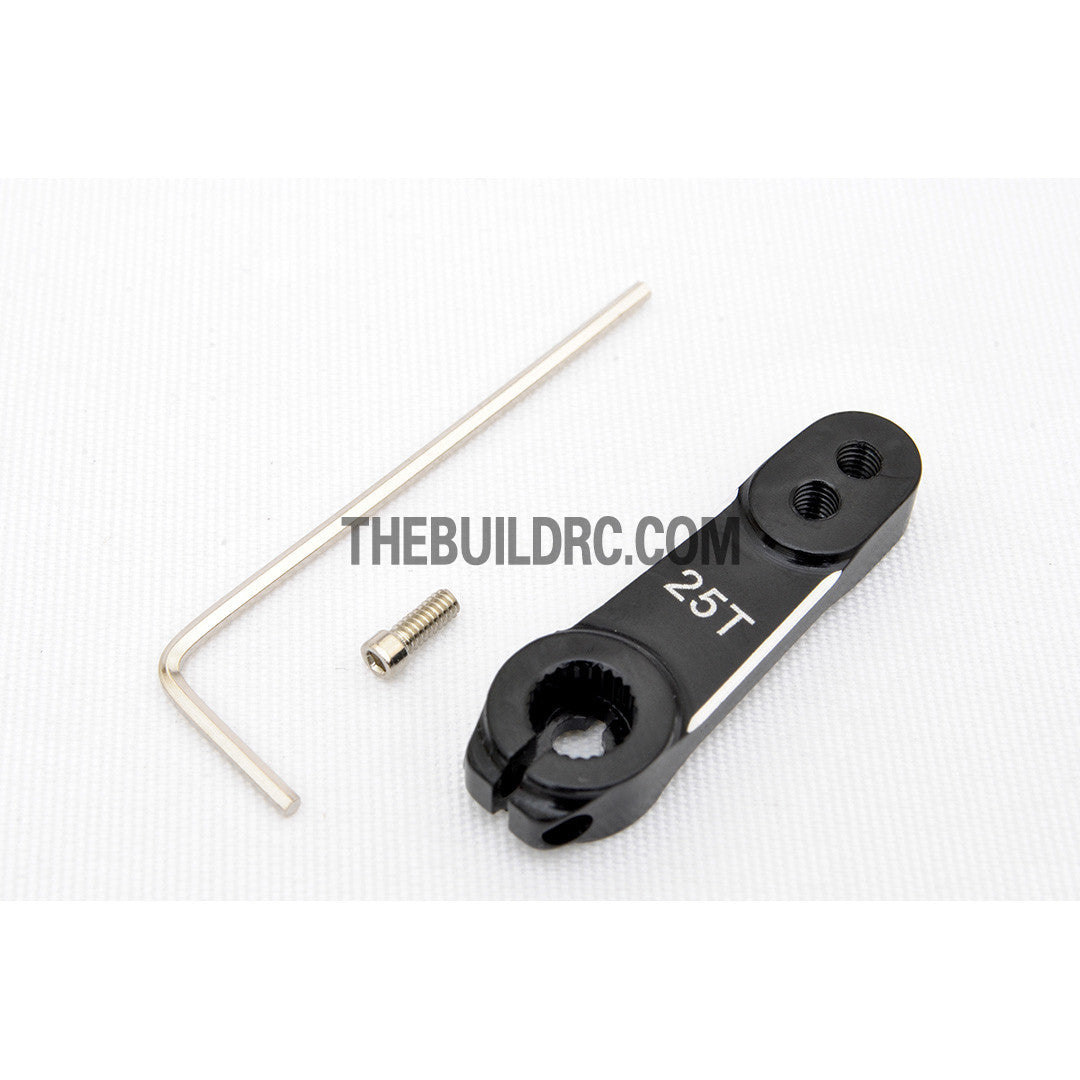 RC Car CNC Aluminium 35mm Adjustable Servo Arm / Horn for Futaba Servo (25T) - Black