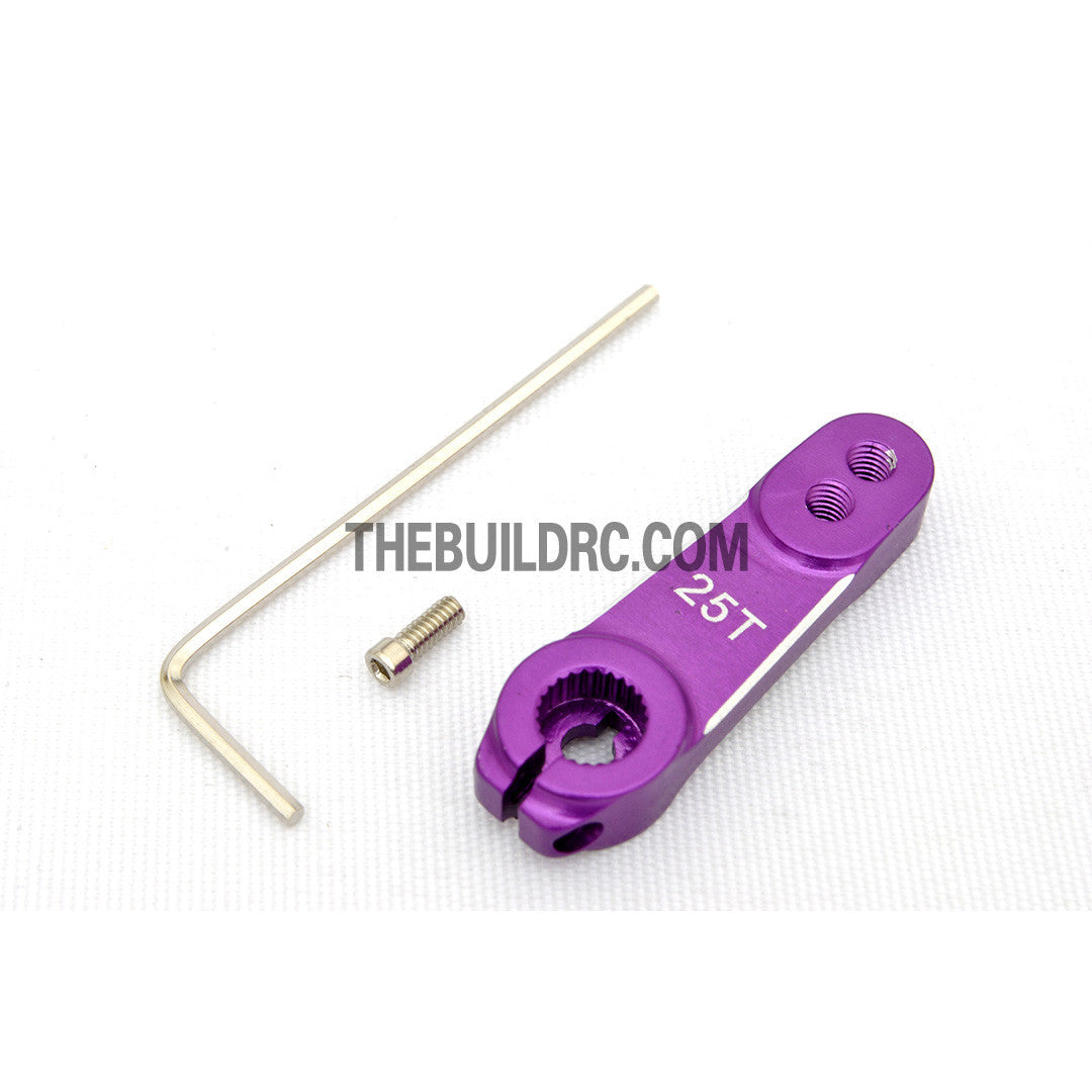 RC Car CNC Aluminium 35mm Adjustable Servo Arm / Horn for Futaba Servo (25T) - Purple