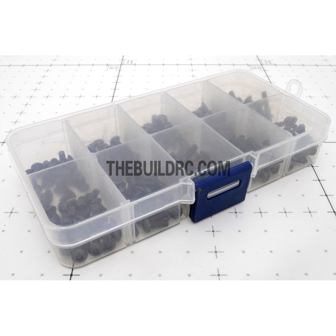 RC 2.0mm Hex Flat & Dome Head Screw Set with Plastic Container / Tool Box