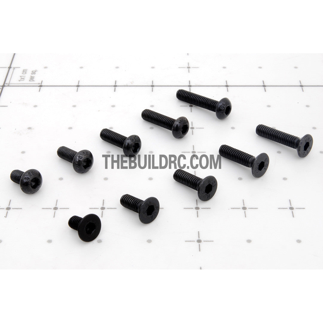 RC 2.0mm Hex Flat & Dome Head Screw Set with Plastic Container / Tool Box