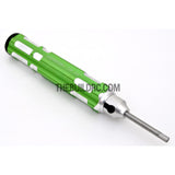 3.0mm Adjustable Length Hex Screw Driver - Green