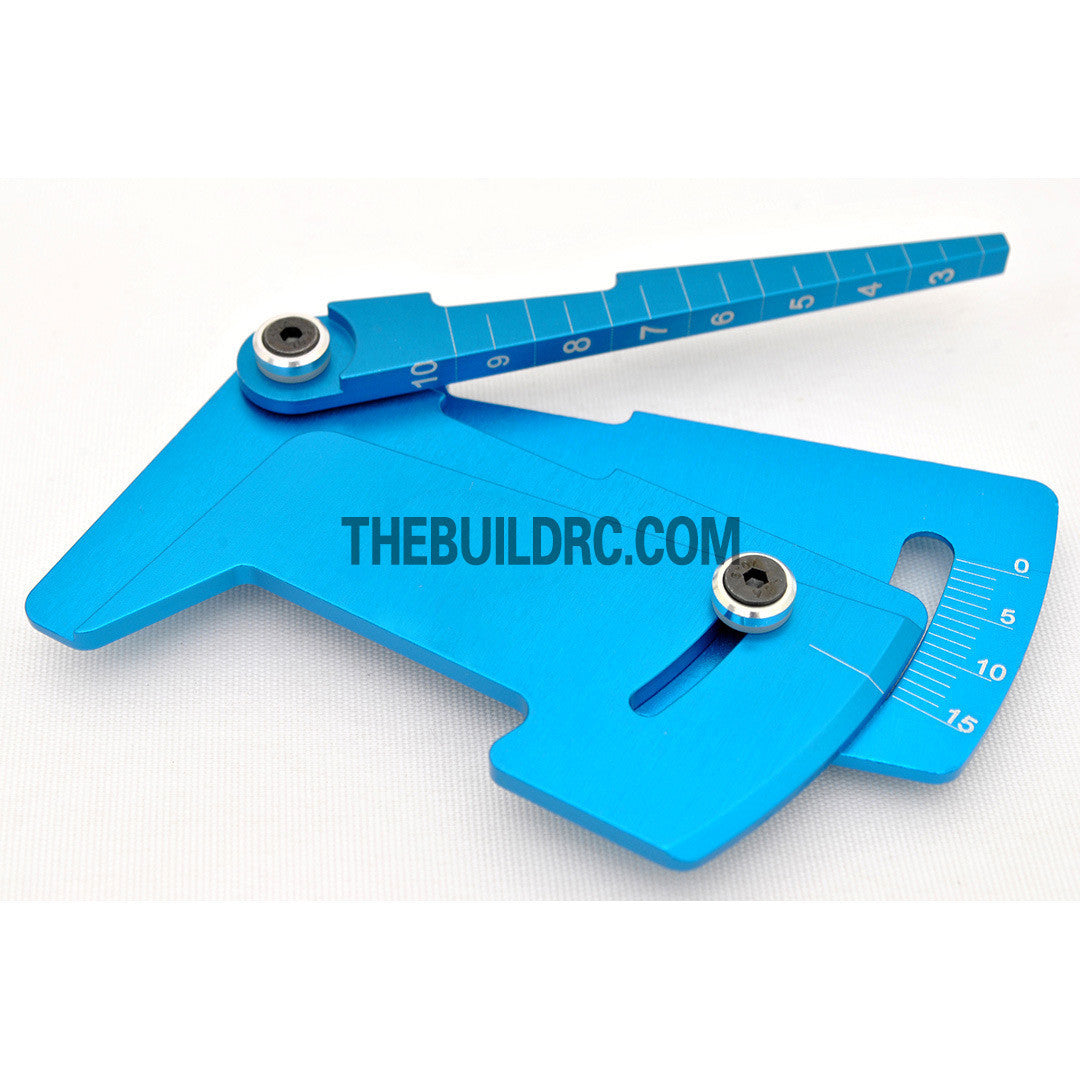 Aluminium RC Drift Car Angle Adjuster / Protractor - Blue