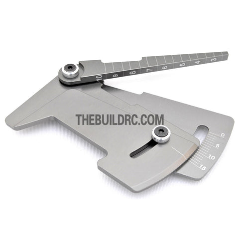 Aluminium RC Drift Car Angle Adjuster / Protractor - Grey