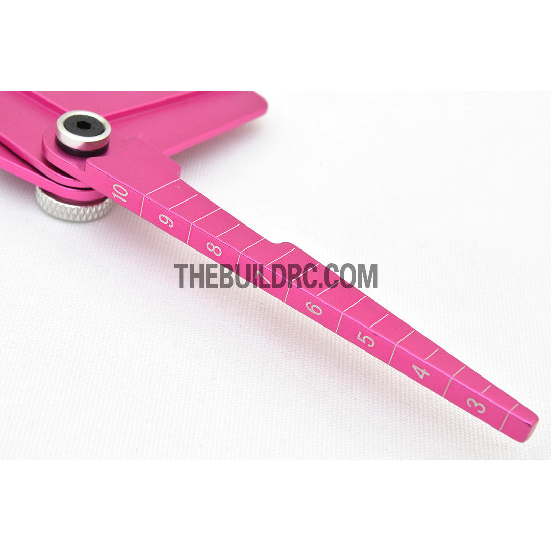 Aluminium RC Drift Car Angle Adjuster / Protractor - Pink