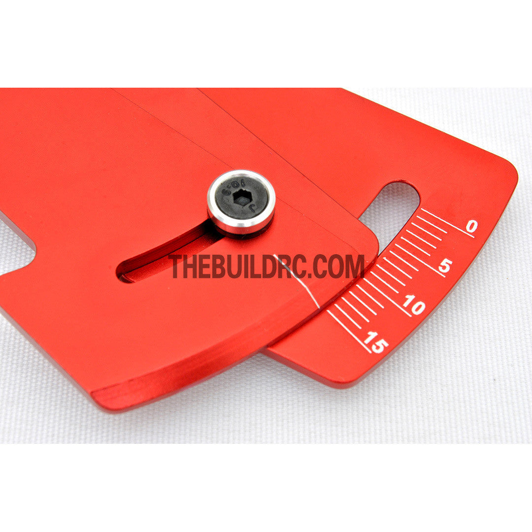 Aluminium RC Drift Car Angle Adjuster / Protractor - Red
