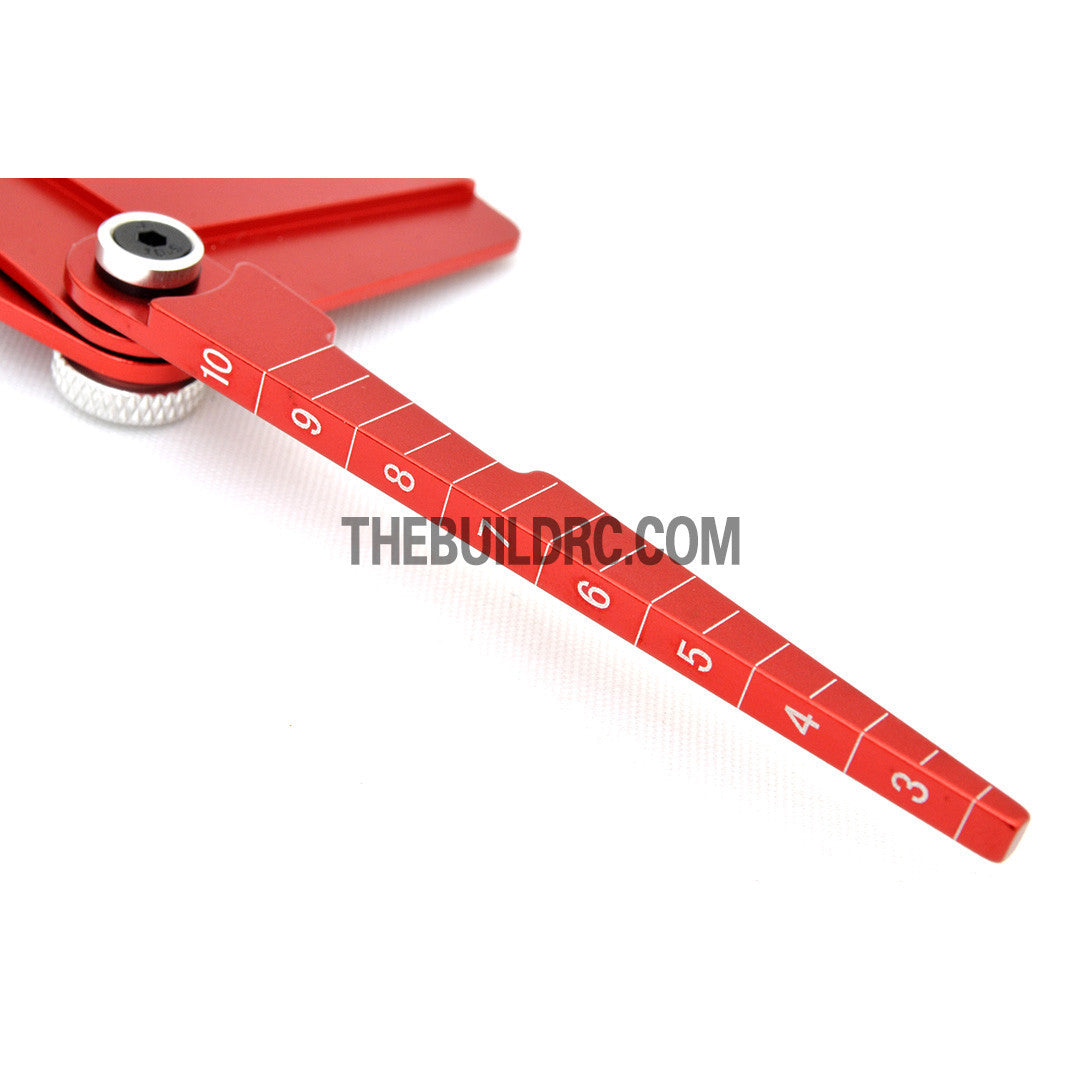 Aluminium RC Drift Car Angle Adjuster / Protractor - Red