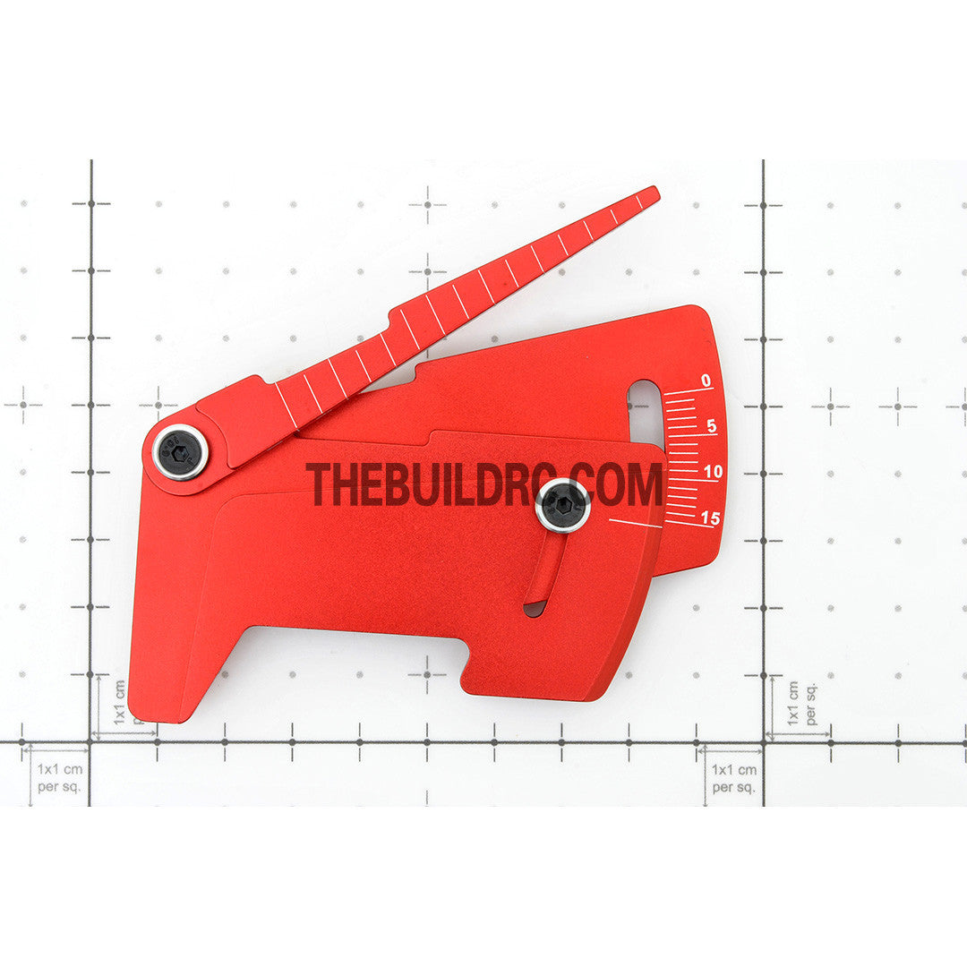 Aluminium RC Drift Car Angle Adjuster / Protractor - Red