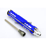 Adjustable Length Multi-functional Hex Socket + Hex + Cross + Slot Screw Driver for RC Racing Car - Dark Blue