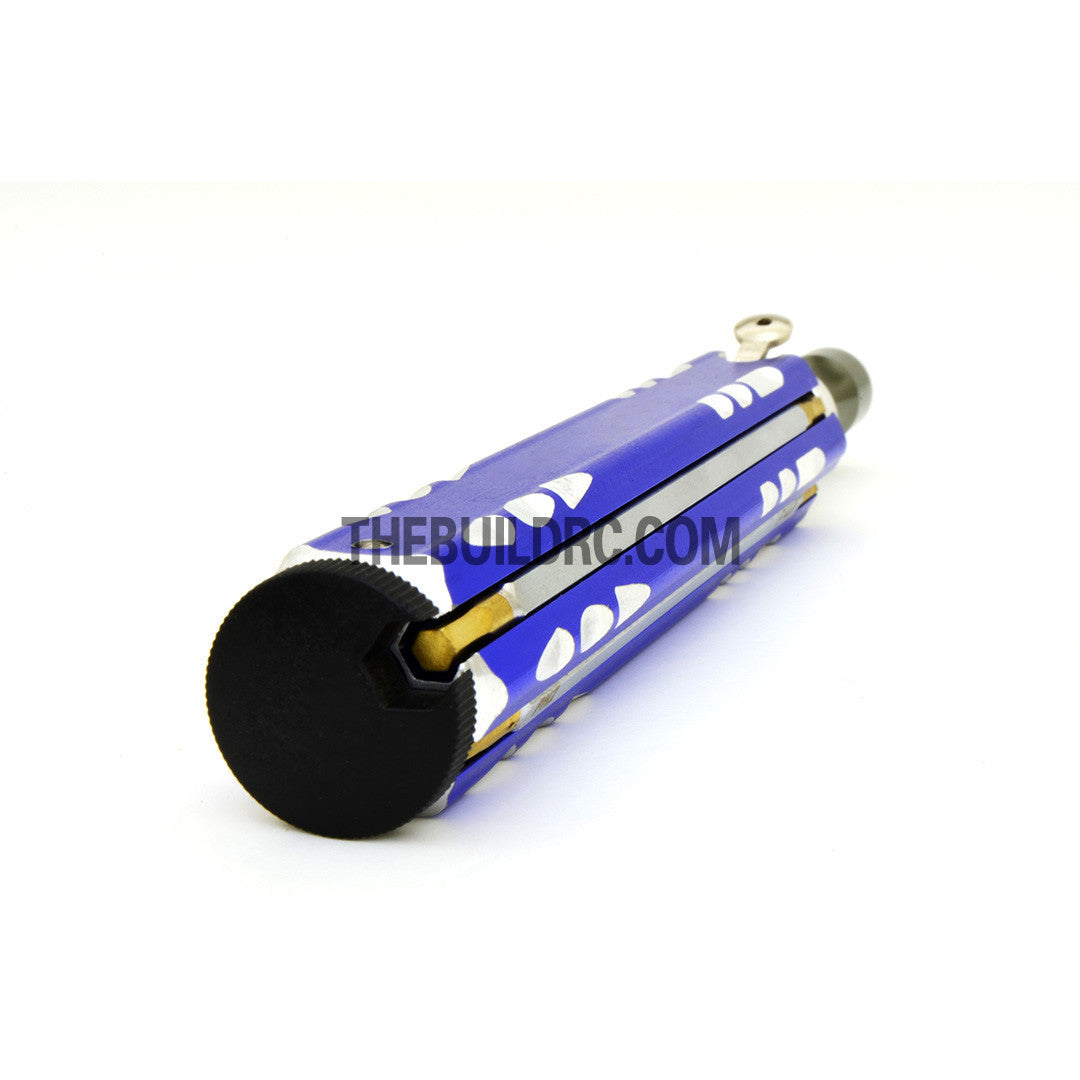 Adjustable Length Multi-functional Hex Socket + Hex + Cross + Slot Screw Driver for RC Racing Car - Dark Blue