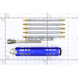 Adjustable Length Multi-functional Hex Socket + Hex + Cross + Slot Screw Driver for RC Racing Car - Dark Blue