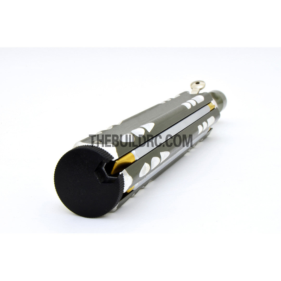 Adjustable Length Multi-functional Hex Socket + Hex + Cross + Slot Screw Driver for RC Racing Car - Grey